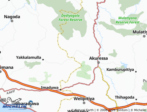 MICHELIN-Landkarte Bopitiya - ViaMichelin