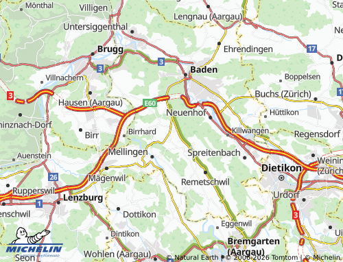 Mapa MICHELIN Fislisbach - ViaMichelin