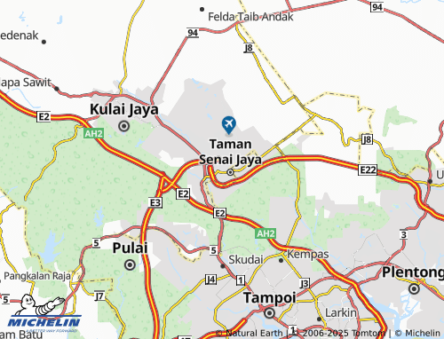 Carte MICHELIN Taman Senai Baru - ViaMichelin
