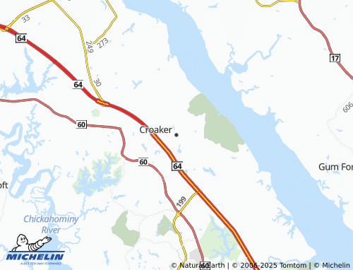 MICHELIN Croaker map - ViaMichelin