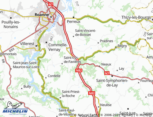MICHELIN L'Hôpital-sur-Rhins map - ViaMichelin