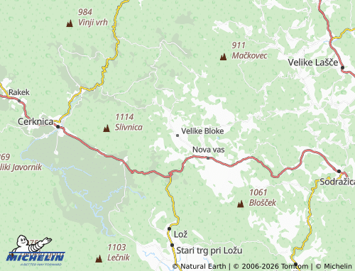 Mappa MICHELIN Velike Bloke - ViaMichelin