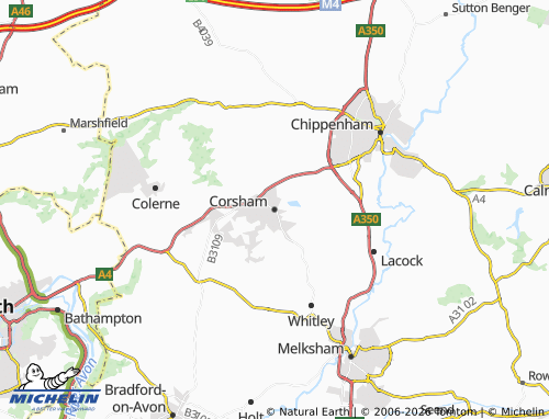MICHELIN Corsham map - ViaMichelin