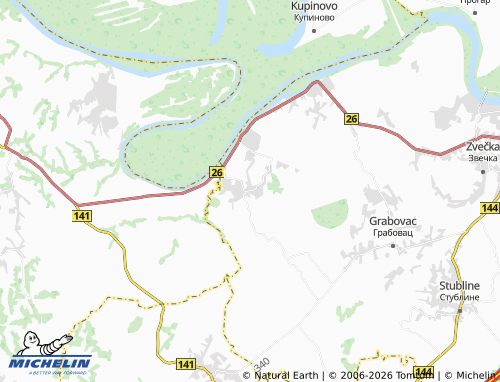 Carte MICHELIN Ušće - ViaMichelin