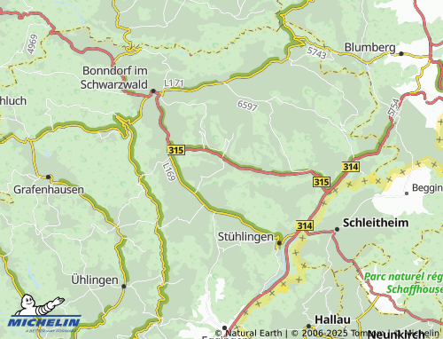 MICHELIN Unterwangen map - ViaMichelin