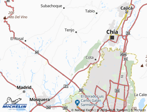 MICHELIN Chacal map - ViaMichelin