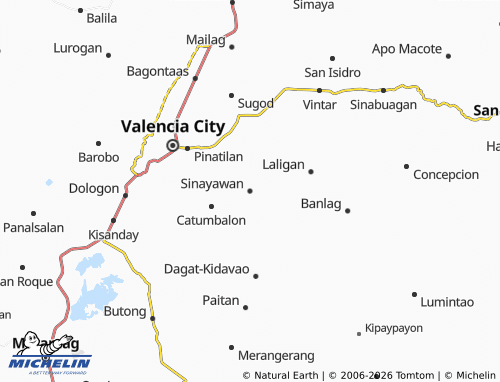 MICHELIN Sinayawan map - ViaMichelin