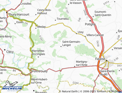 MICHELIN Saint-Germain-Langot map - ViaMichelin
