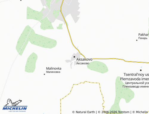 MICHELIN-Landkarte Aksakovo - ViaMichelin