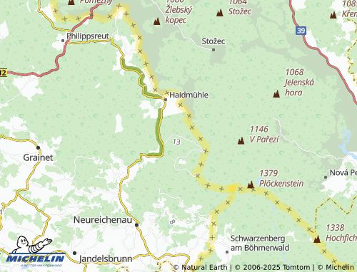 Mappa MICHELIN Frauenberger und Duschelberger Wald - ViaMichelin