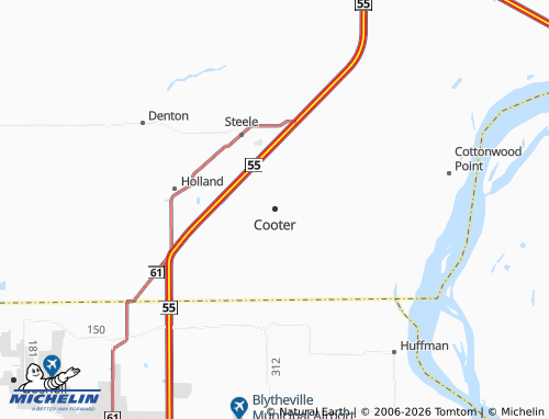 Mapa MICHELIN Cooter - ViaMichelin