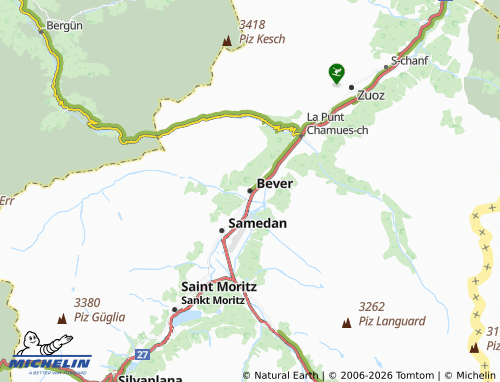 Carte MICHELIN Bever - ViaMichelin