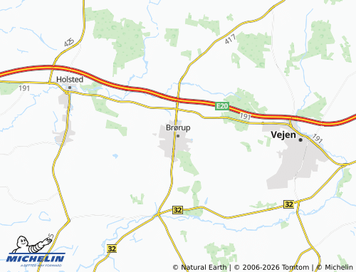 MICHELIN Brørup map - ViaMichelin