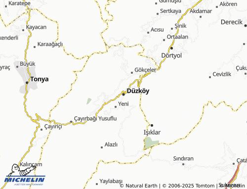 MICHELIN Düzköy map - ViaMichelin