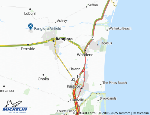 MICHELIN Tuahiwi map - ViaMichelin