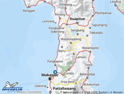 MICHELIN Barru map - ViaMichelin