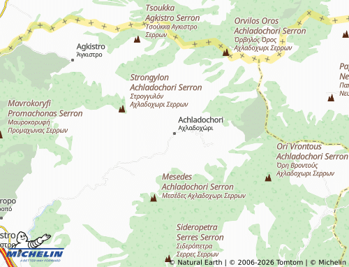 Carte MICHELIN Achladochori - ViaMichelin