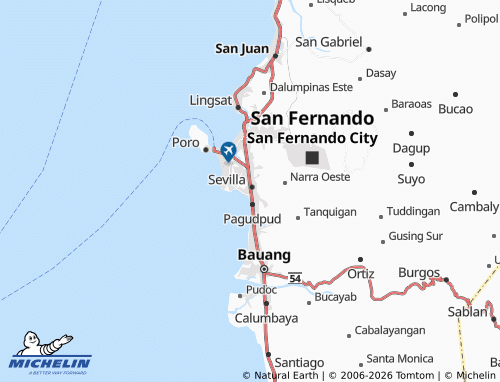 MICHELIN Pagdalagan map - ViaMichelin