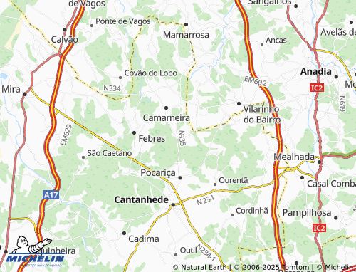 MICHELIN Montinho map - ViaMichelin