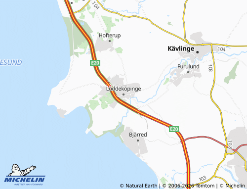 MICHELIN Löddeköpinge map - ViaMichelin