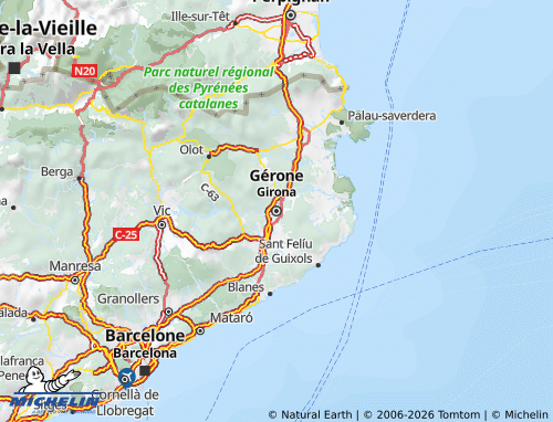 Carte MICHELIN Gérone - ViaMichelin