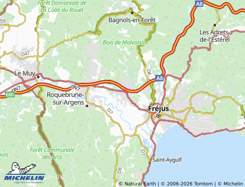 MICHELIN Puget-sur-Argens map - ViaMichelin
