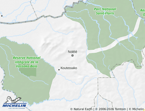 Mappa MICHELIN Ndélé - ViaMichelin