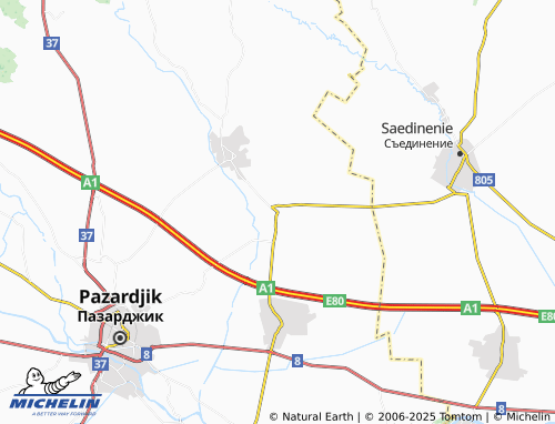 MICHELIN Pishtigovo map - ViaMichelin