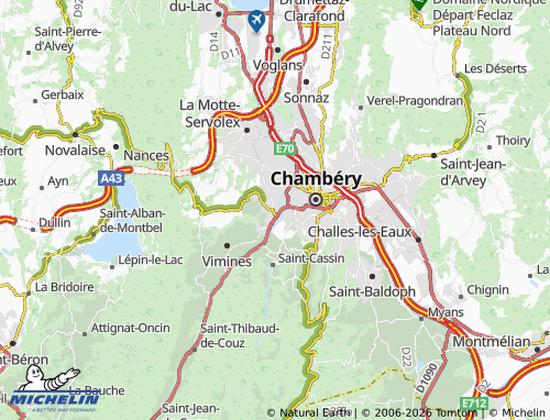 MICHELIN Cognin map - ViaMichelin