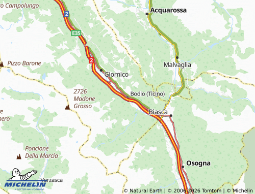 Mappa MICHELIN Bodio (Ticino) - ViaMichelin