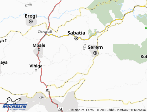 MICHELIN Gavunduny map - ViaMichelin