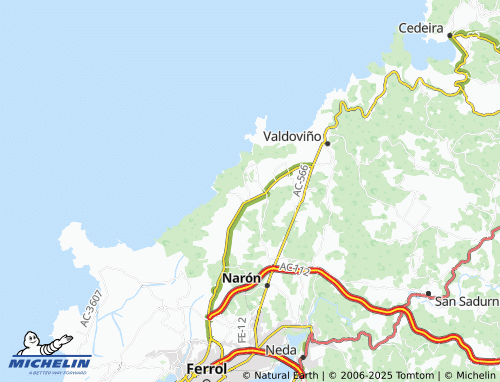 MICHELIN Meirás (San Vicente) map - ViaMichelin
