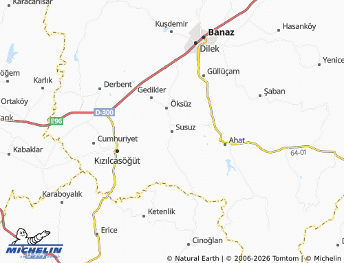 Mappa MICHELIN Susuz - ViaMichelin