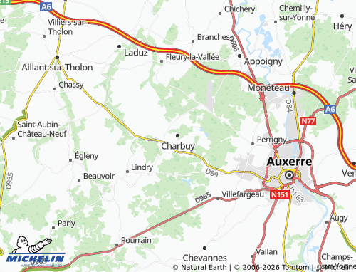 Carte MICHELIN Charbuy - ViaMichelin