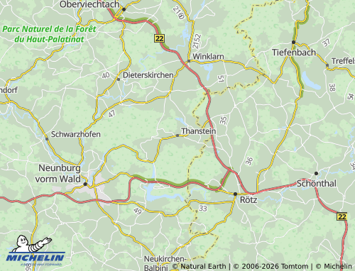 Mappa MICHELIN Thanstein - ViaMichelin