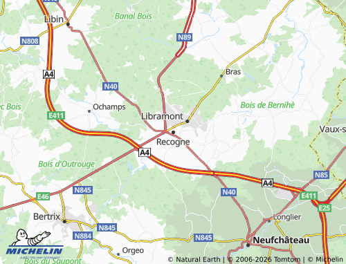 Carte MICHELIN Recogne - ViaMichelin