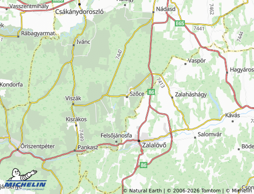 Mapa MICHELIN Szőce - ViaMichelin