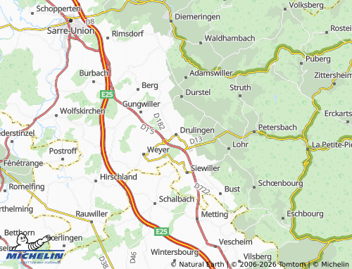 Carte MICHELIN Drulingen - ViaMichelin