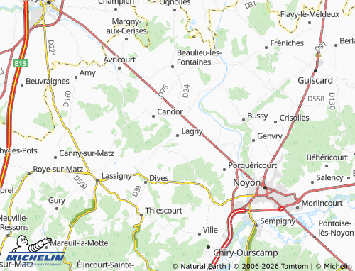Mapa MICHELIN Lagny - ViaMichelin