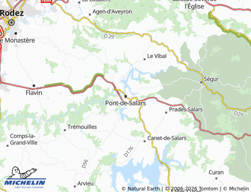 Mapa MICHELIN Pont-de-Salars - ViaMichelin