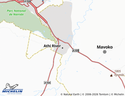 MICHELIN Athi River map - ViaMichelin