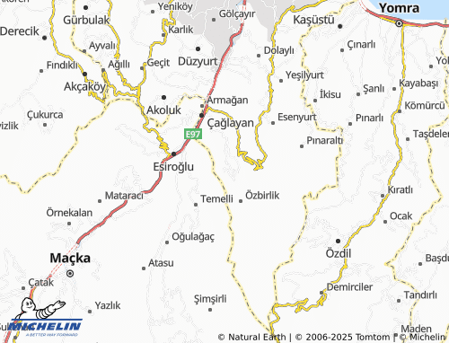MICHELIN Sevimli map - ViaMichelin