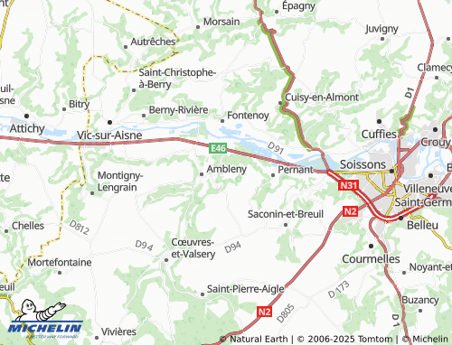 MICHELIN-Landkarte Le Soulier - ViaMichelin