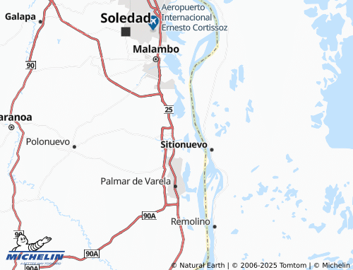 MICHELIN Sabanagrande map - ViaMichelin