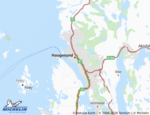 MICHELIN-Landkarte Haugesund - ViaMichelin