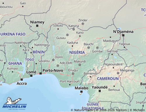 MICHELIN Nigeria map - ViaMichelin