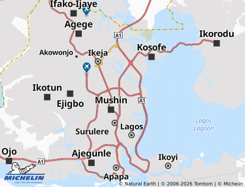Mapa MICHELIN Obanikoro - ViaMichelin
