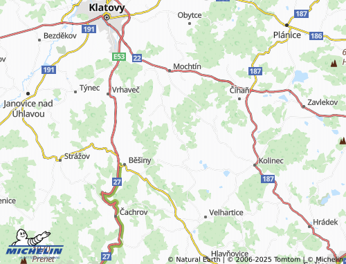 MICHELIN Chlistov map - ViaMichelin
