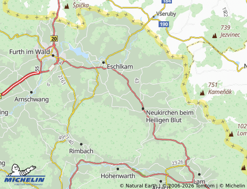MICHELIN Brünst map - ViaMichelin