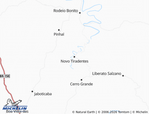 Mapa MICHELIN Novo Tiradentes - ViaMichelin